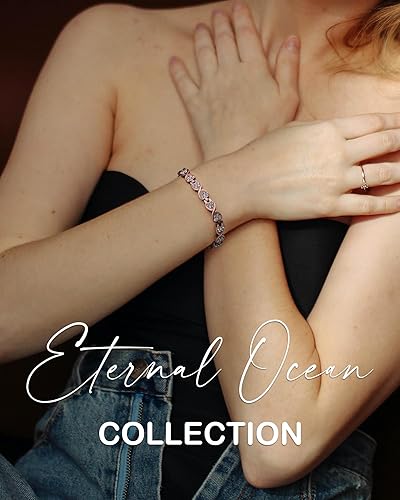 Miniatura 9 de Feraco Pulsera de cobre para mujer, forjada a mano, 99.99% de cobre puro sólido, pulseras magnéticas con imanes de neodimio profesionales (símbolo