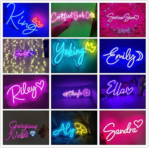 Miniatura 2 de Letreros de neón personalizados para decoración de pared, luces de neón para dormitorio, letrero LED de neón personalizado, regalo para habitación