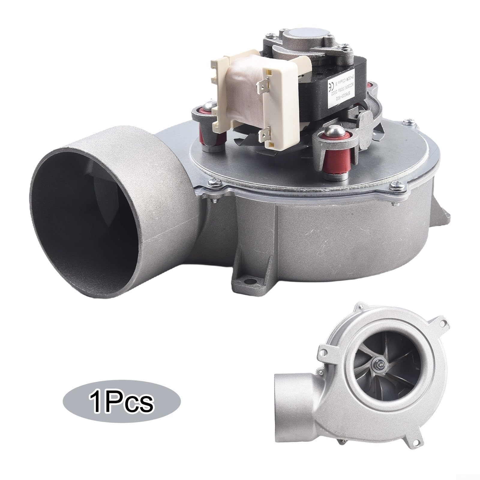 Zoegneer Ventilador centrífugo industrial de la fan de la estufa de la pelotilla 30W Ventilador de tiro inducido de poco ruido del acero inoxidable Ventilador de caldera 220V