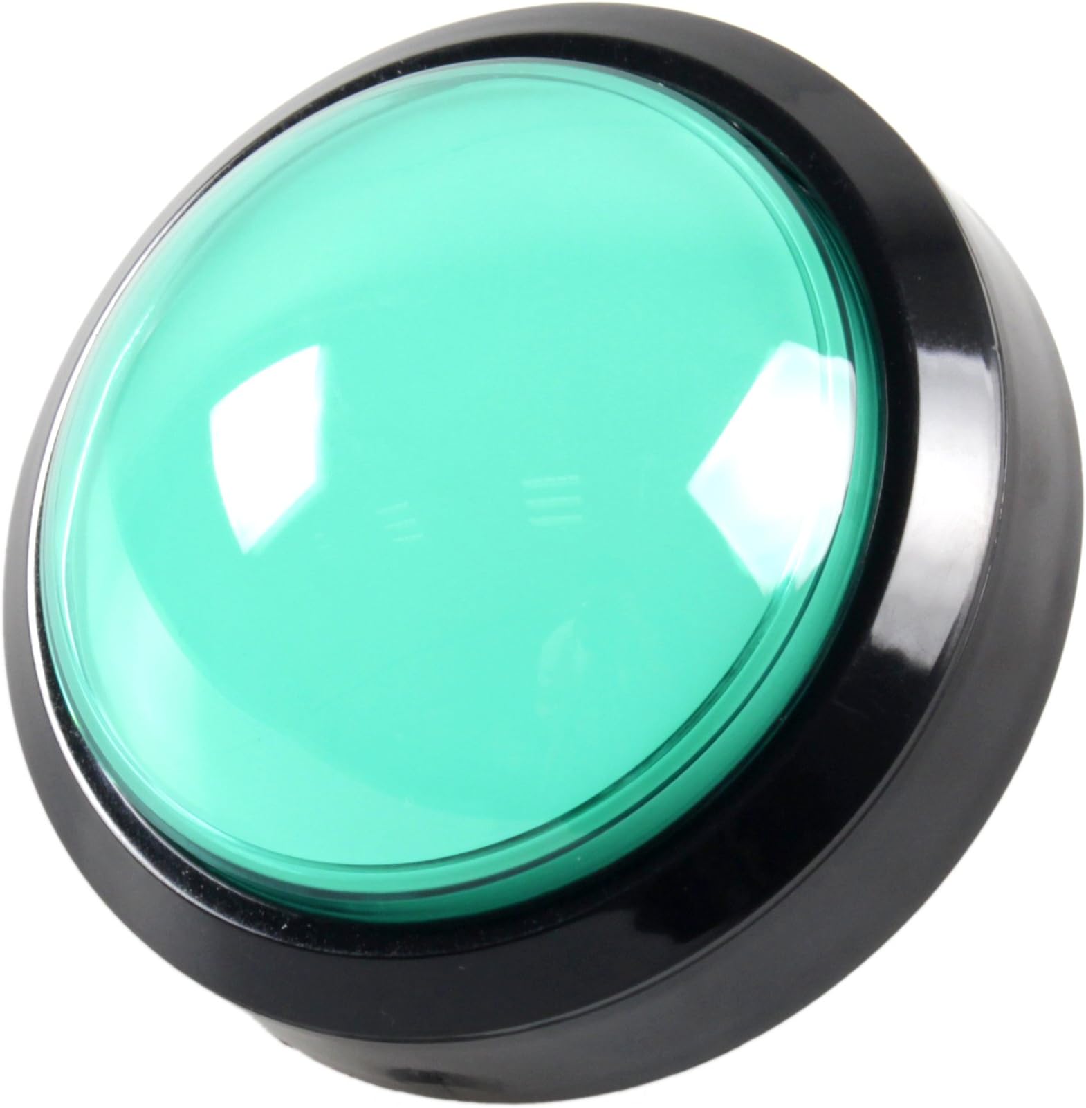 EG Starts 4 Inches Arcade Buttons 100mm Larger Big Dome Convex Type LED Lit Illuminated Push Button for For Arcade Machine DIY Kit & Raspberry Pi Game Part ( Green )