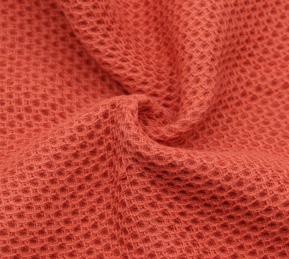 6 pack.....Mia'sDream Natural Cotton Waffle Weave Kitchen Tidy Dish Cloths Drying Rags Cleaning Cloth, Soft and Absorbent Kitchen Hand Towel Washcloths, 12inchx12inch 6 Pack (Brick Red)