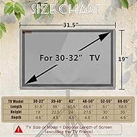 Vista 2 de IC ICLOVER Funda para soporte de TV móvil de 30 a 32 pulgadas, cubierta impermeable para TV al aire libre para soporte rodante, protector