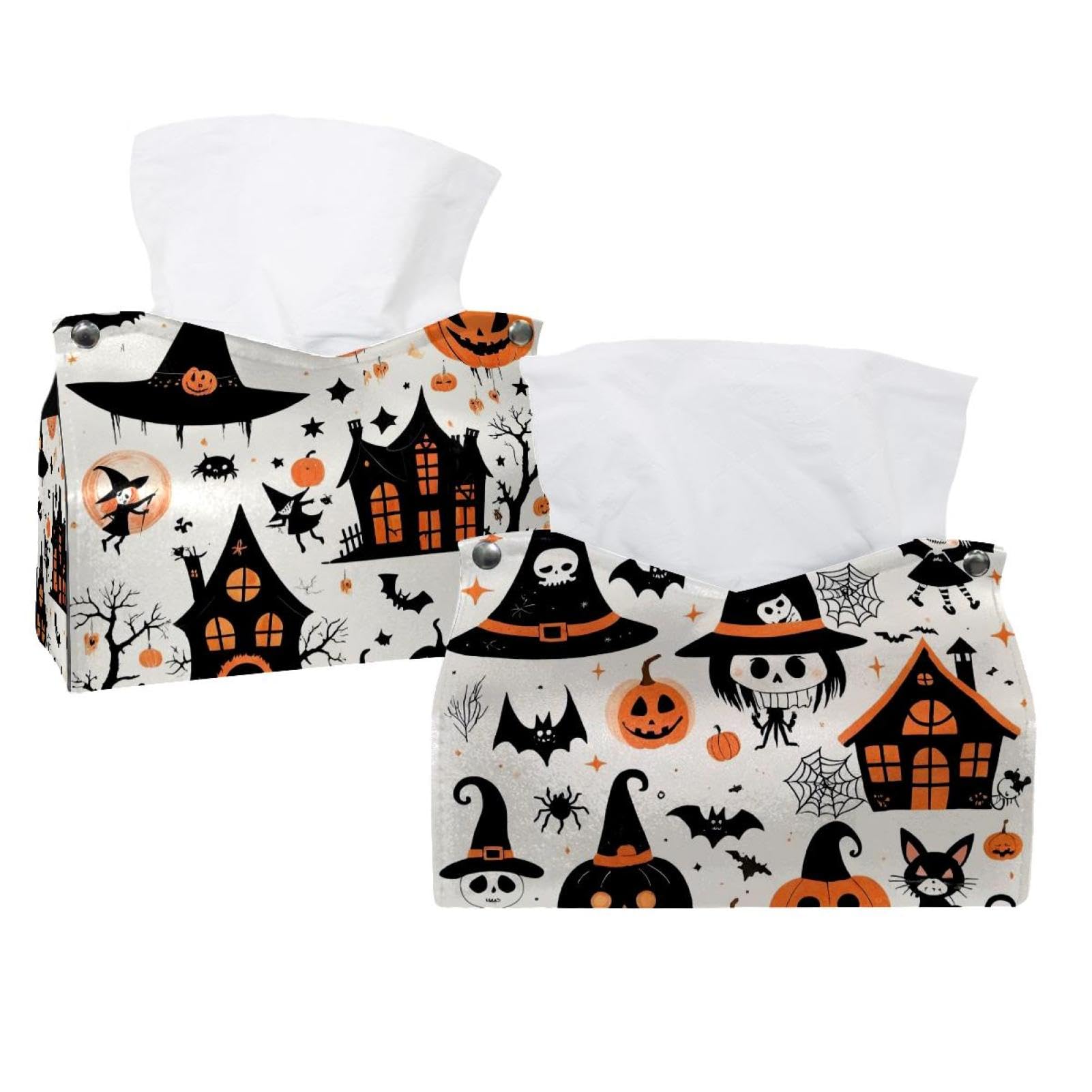 Boîte à mouchoirs d'Halloween design vecteur, rangement de serviettes luxe hôtel
