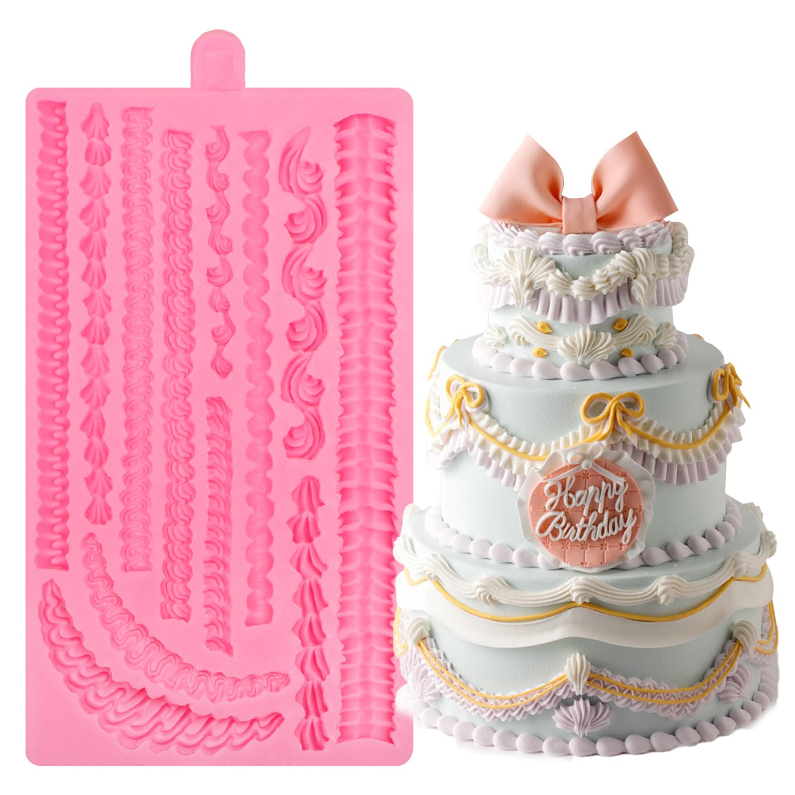 Silikon-Fondant-Formen Set, Cowboy-Motiv mit Weste, Hufeisen