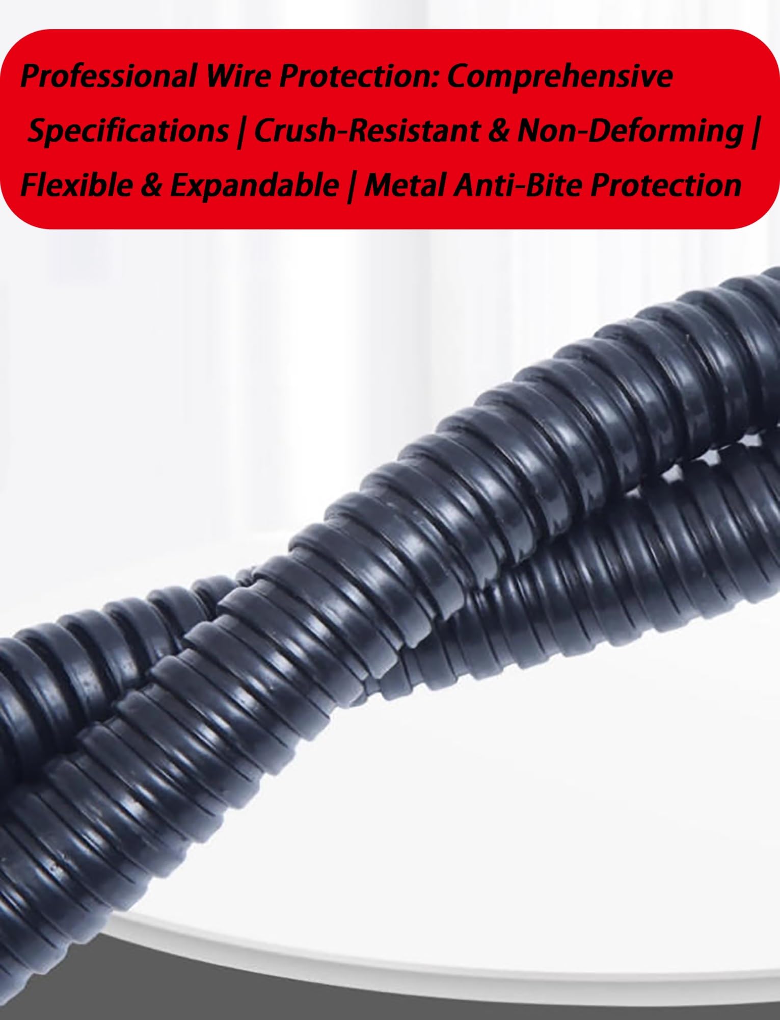 Conducto de metal flexible – Tubo corrugado eléctrico recubierto de PVC para protección de cables, apto para ferrocarriles y locomotoras, longitud 5 m