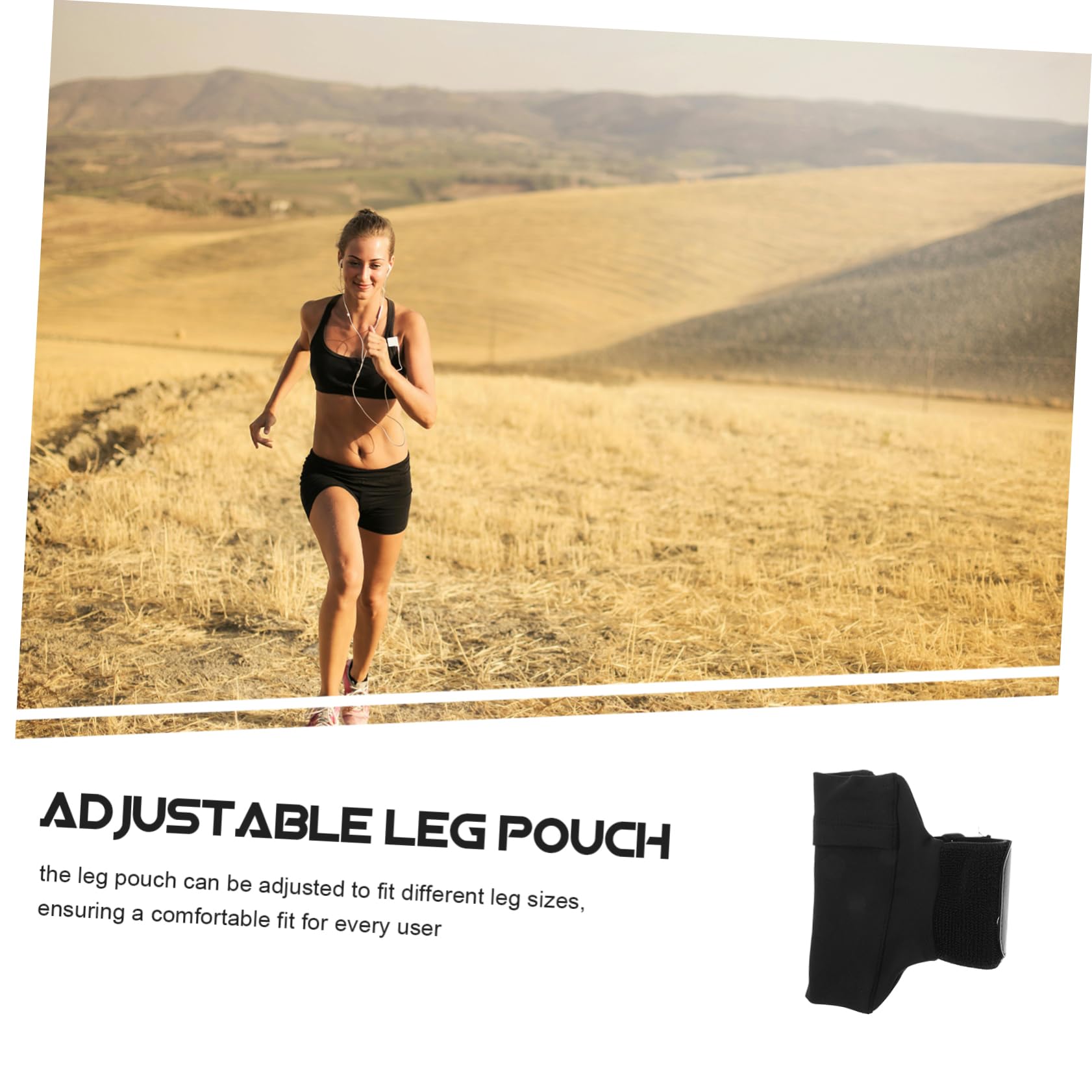 Pochette Jambe Élastique Ajustable Porte-Téléphone Portable De Sport Multifonction Pour Course Running Fitness Cyclisme Maintien Sécurisé Confortable