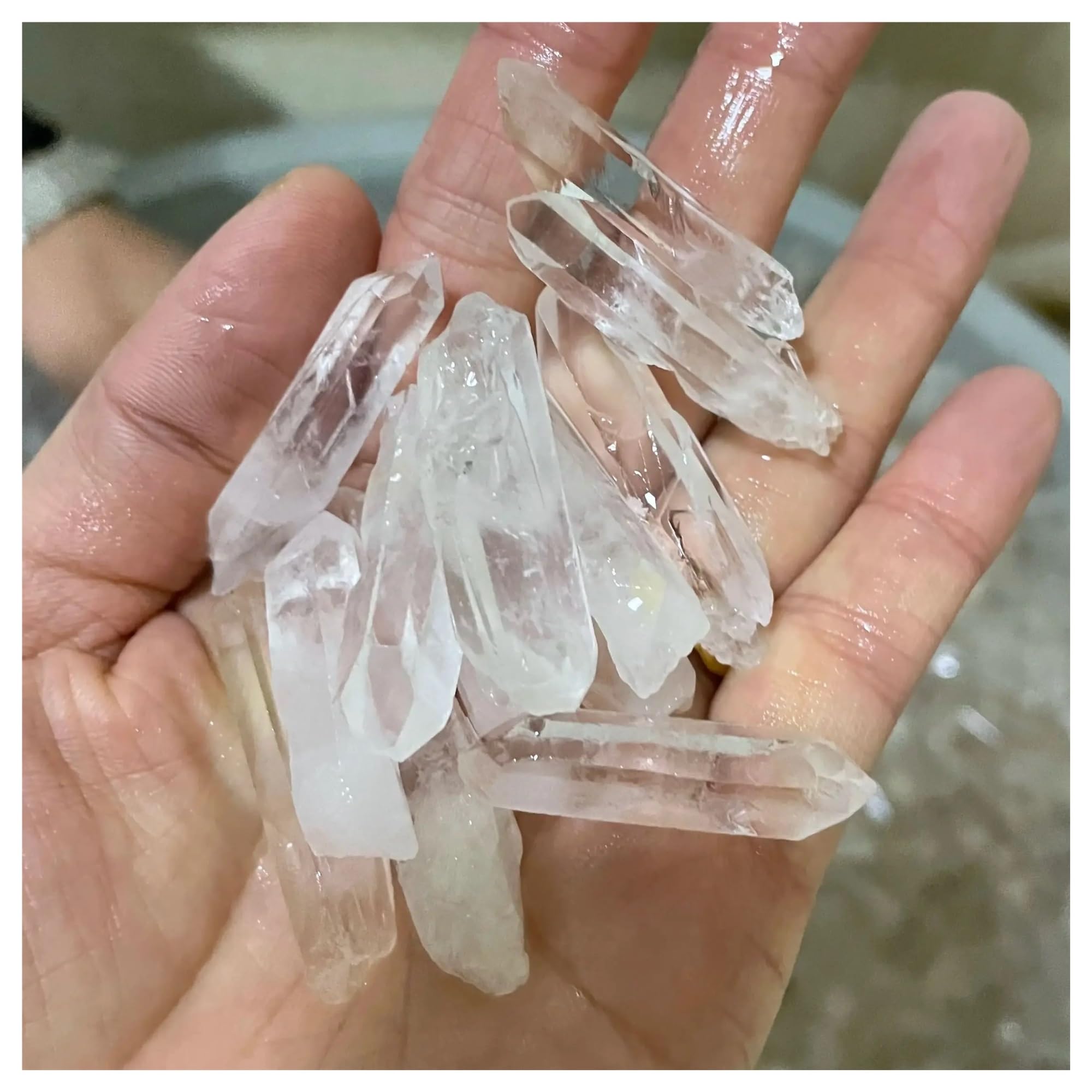 Varita de cristal de cuarzo transparente a granel de 1000 g, piedra cruda for decoración del hogar