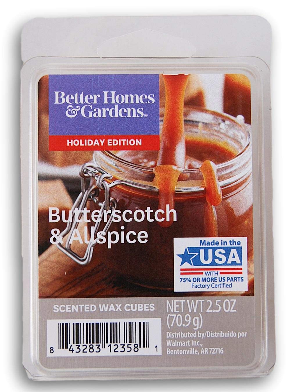 Better Homes and Gardens Scented Wax Cubes 2020 Editions - Butterscotch & Allspice - 2.5 Oz