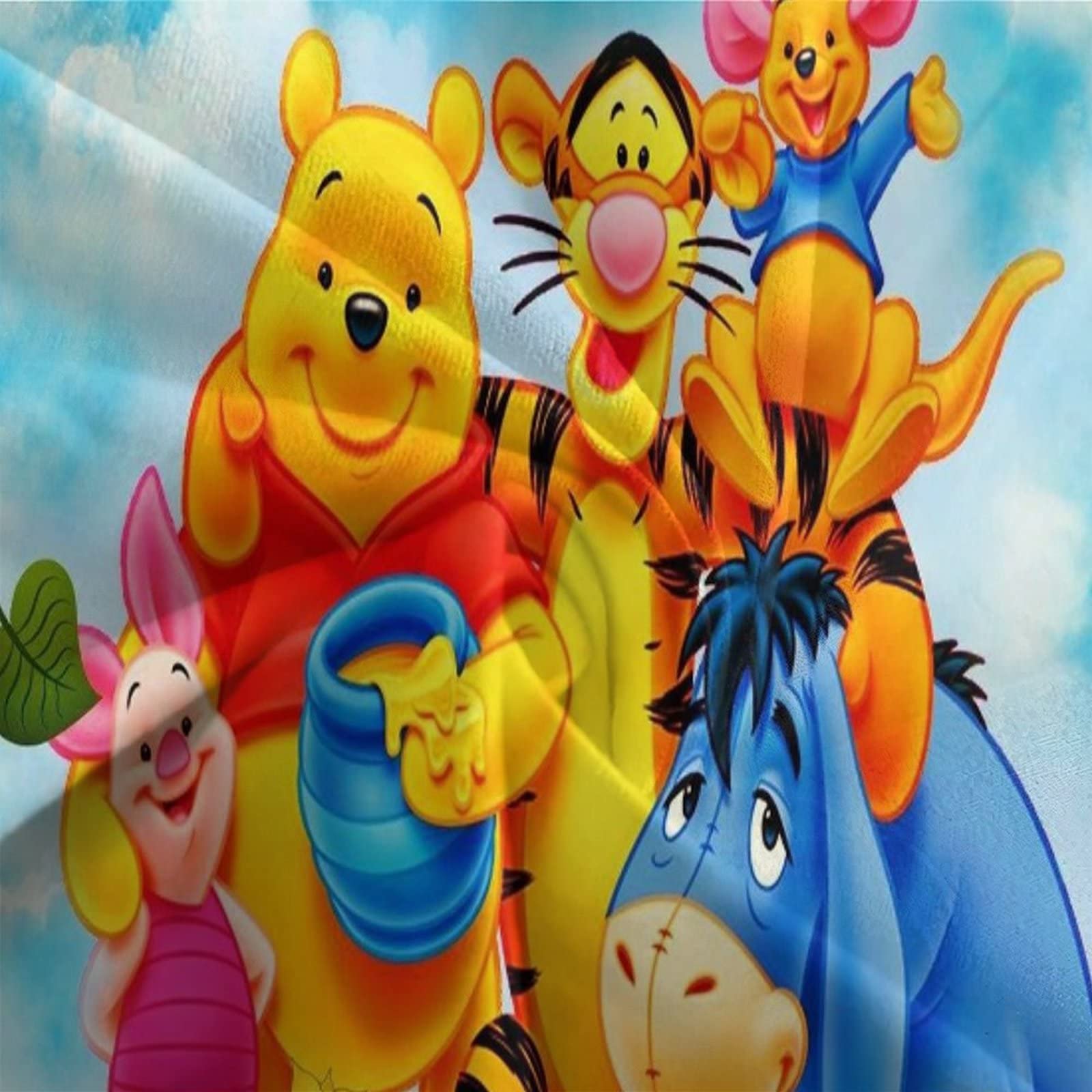 KAMUFF Winnie The Pooh Duvet Cover Set for Girls Boys 3D Cute Animals
