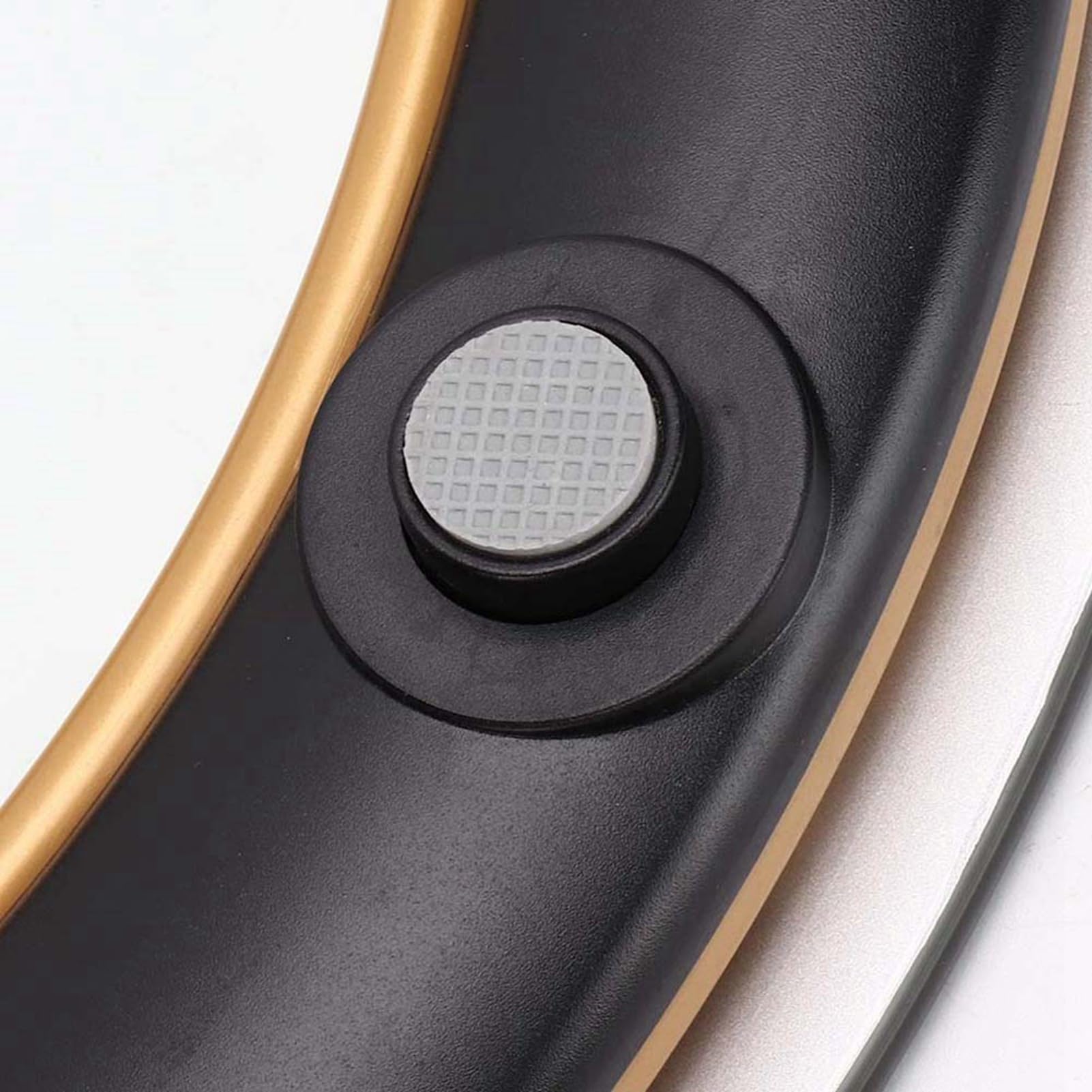 Pongnas Báscula Eléctrica Redonda Inteligente Digital con Pantalla LCD para el Cuerpo, Báscula de Alta Precisión para Gimnasio en Casa, Baño, Vidrio Templado, Dorado, Negro, 330x330x33mm (GOLD)