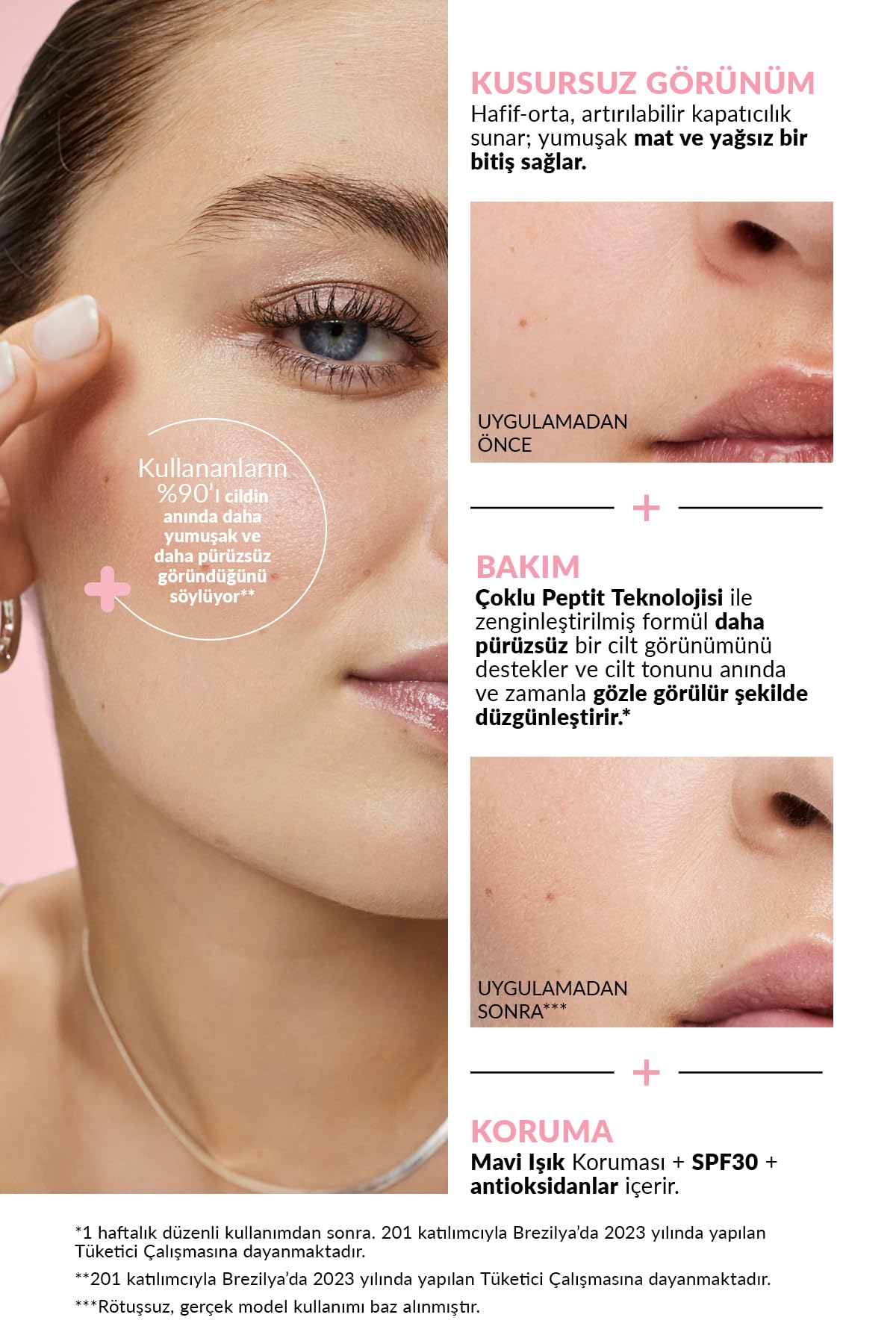 Avon Make Up + Care 3ü 1 Arada Mat Serum Fondöten 30 Ml. 430N Deep Tan