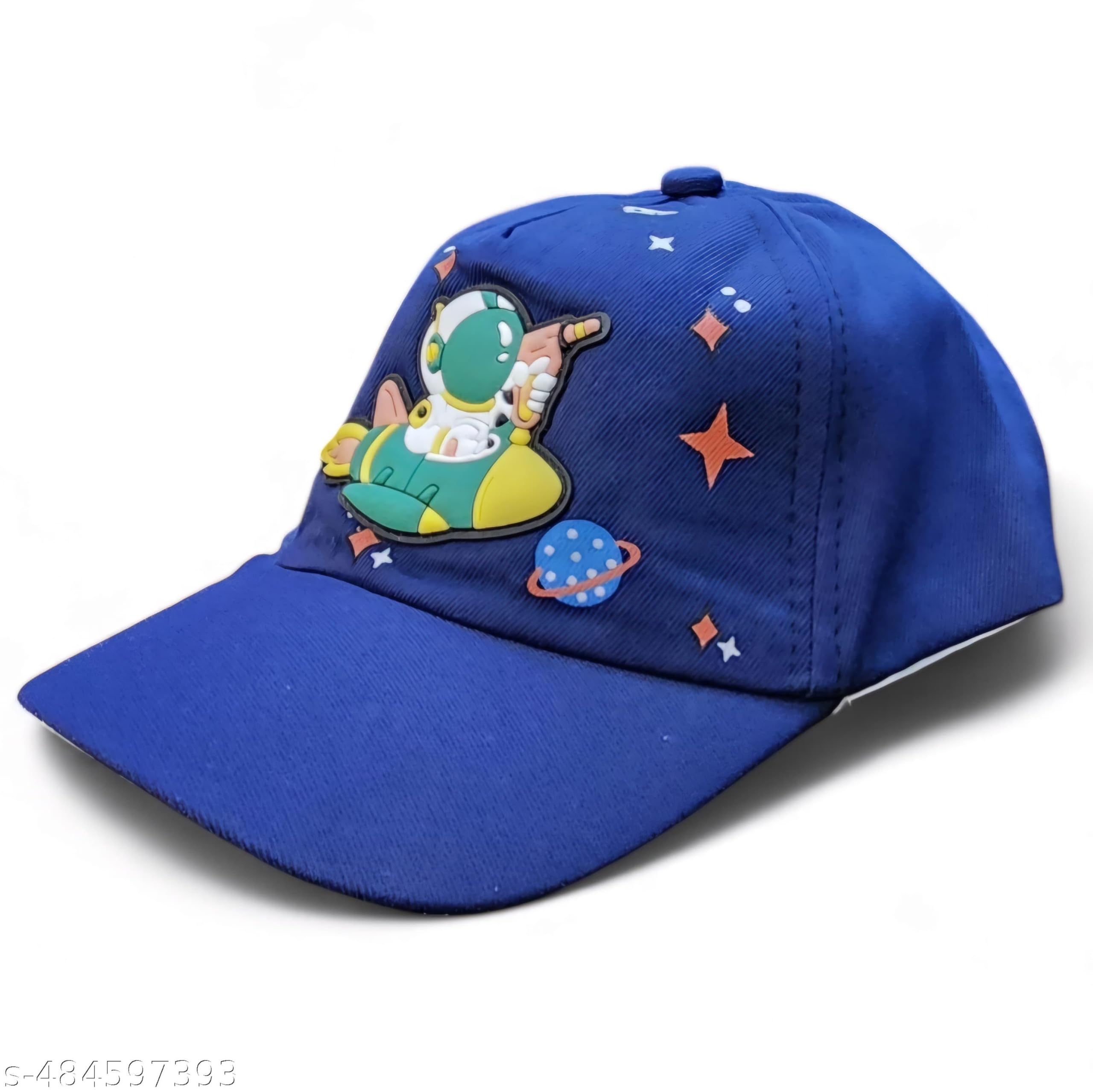 COTSON ;lasting wear in every pair Kids Cotton Baseball Cap 3 To 5 Years -(Pack Of 3, Random Colors & Designs) Yellow - Image 5 thumbnail