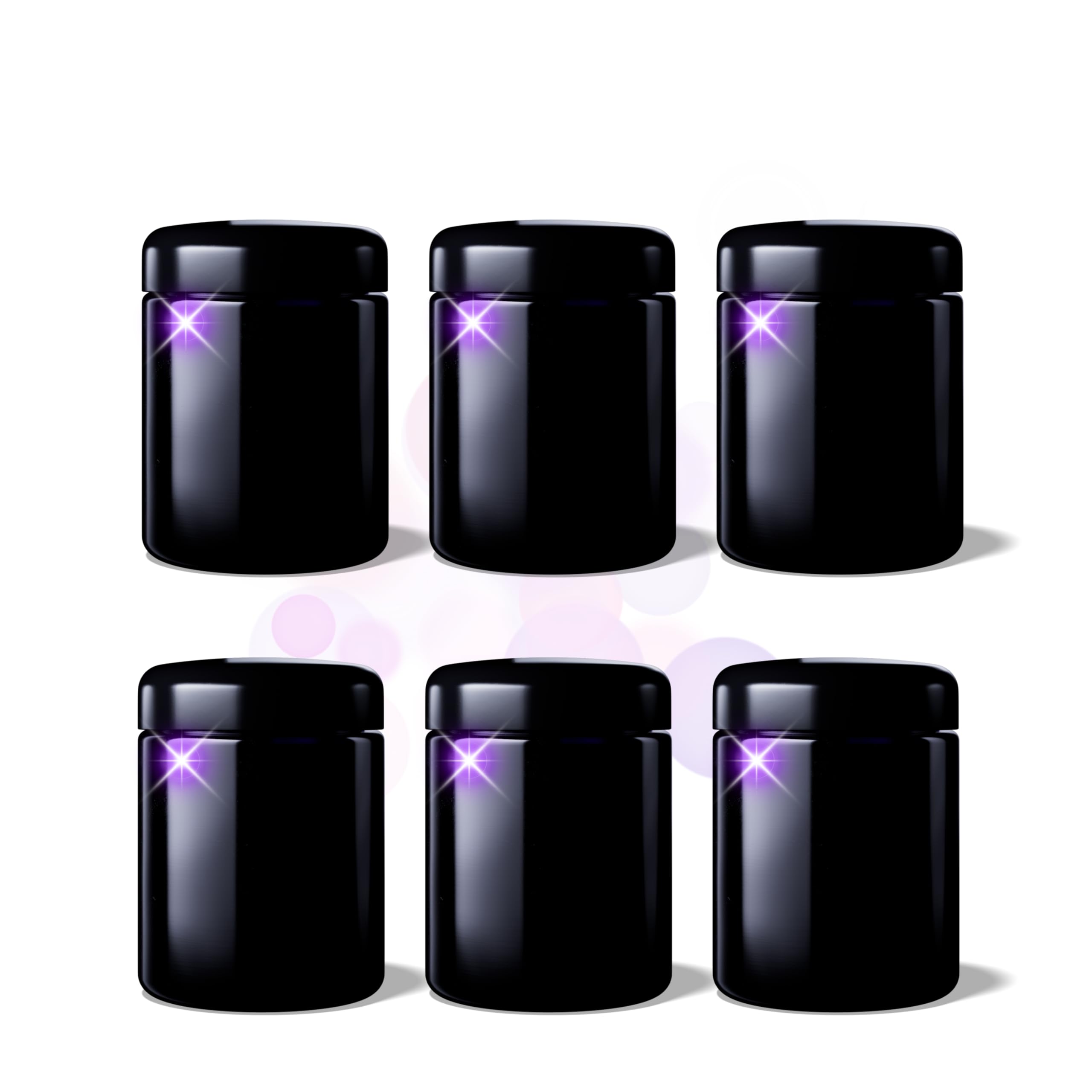ANCEVIA edles Violettglas Vorratsglas 250 ml – 6er Set (70/400) luftdichte Vorratsdose mit Deckel | Miron Aufbewahrungsgläser, Glasbehälter mit Deckel für z.B. Nüsse, Zucker, Tee & Kräuter