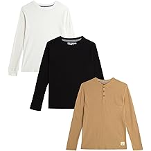 Weatherproof Vintage Boys' Thermal - 3 Pack Crew Neck Long Sleeve Sweatshirt - Soft Pullover Sweaters for Boys S-XL