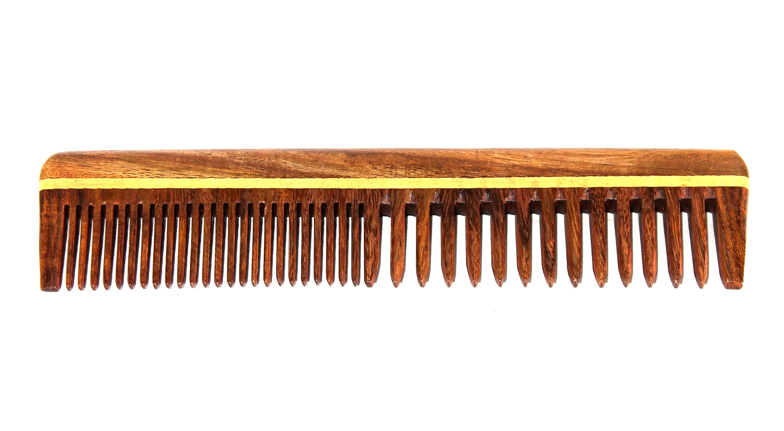 eSplanade Drewniany grzebień dla mężczyzn i kobiet - drewno Sheesham ręcznie wykonane antystatyczne włosy, grzebień do brody. (19 cm)