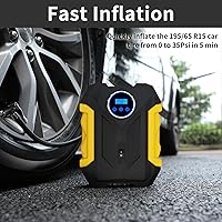 Vista 4 de Compresor de aire digital para bomba automática de coche Inflador de neumáticos portátil con luz LED DC 12V