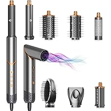 8 in 1 Hot Air Brush Hair Styler, High-Speed Hair Dryer Brush with Auto Wrap Curlers, Foldable Ionic Blow Dryer Brush for Fast Drying, Volumizing &amp; Curling, Multi-Styling Tool (Gifts for Women)