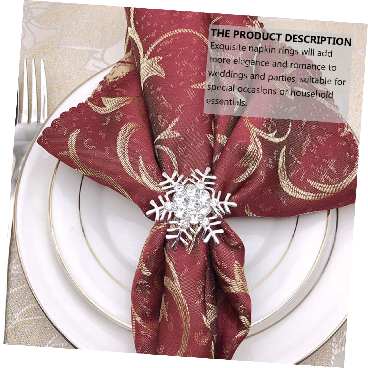 ABOOFAN 3sätze Teiliges Weihnachtsserviettenringe Legiertem Material Schneeflocken-Design Für Festliche Tischdekorationen Hochzeiten Partys Und Feiertage
