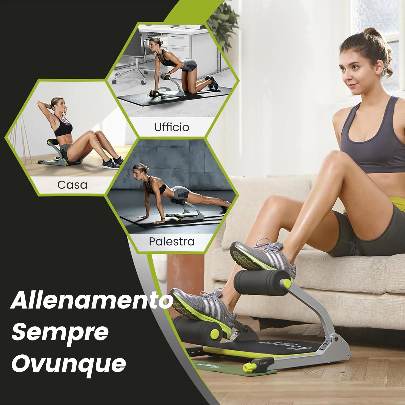 Wonder Core Macchina intelligente per addominali, attrezzatura per esercizi addominali, macchina per l'allenamento del corpo totale per la palestra domestica