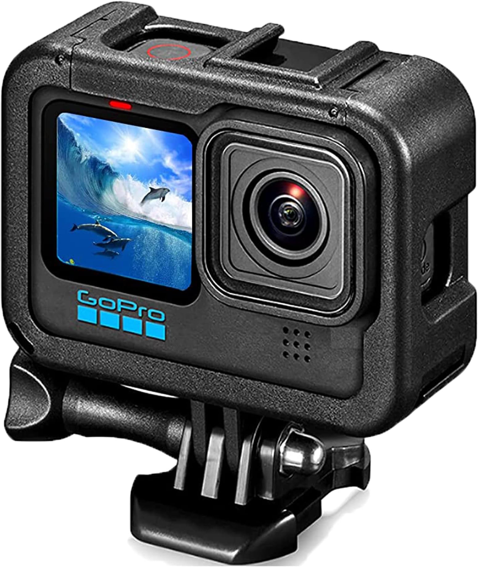 Protective Housing Case Compatible with Gopro Hero 13/12/11/10/9 Black, Housing Frame Case Mount Accessories for Gopro Hero9 Action Camera Accessory Kit with Quick Pull Movable Socket and Screw