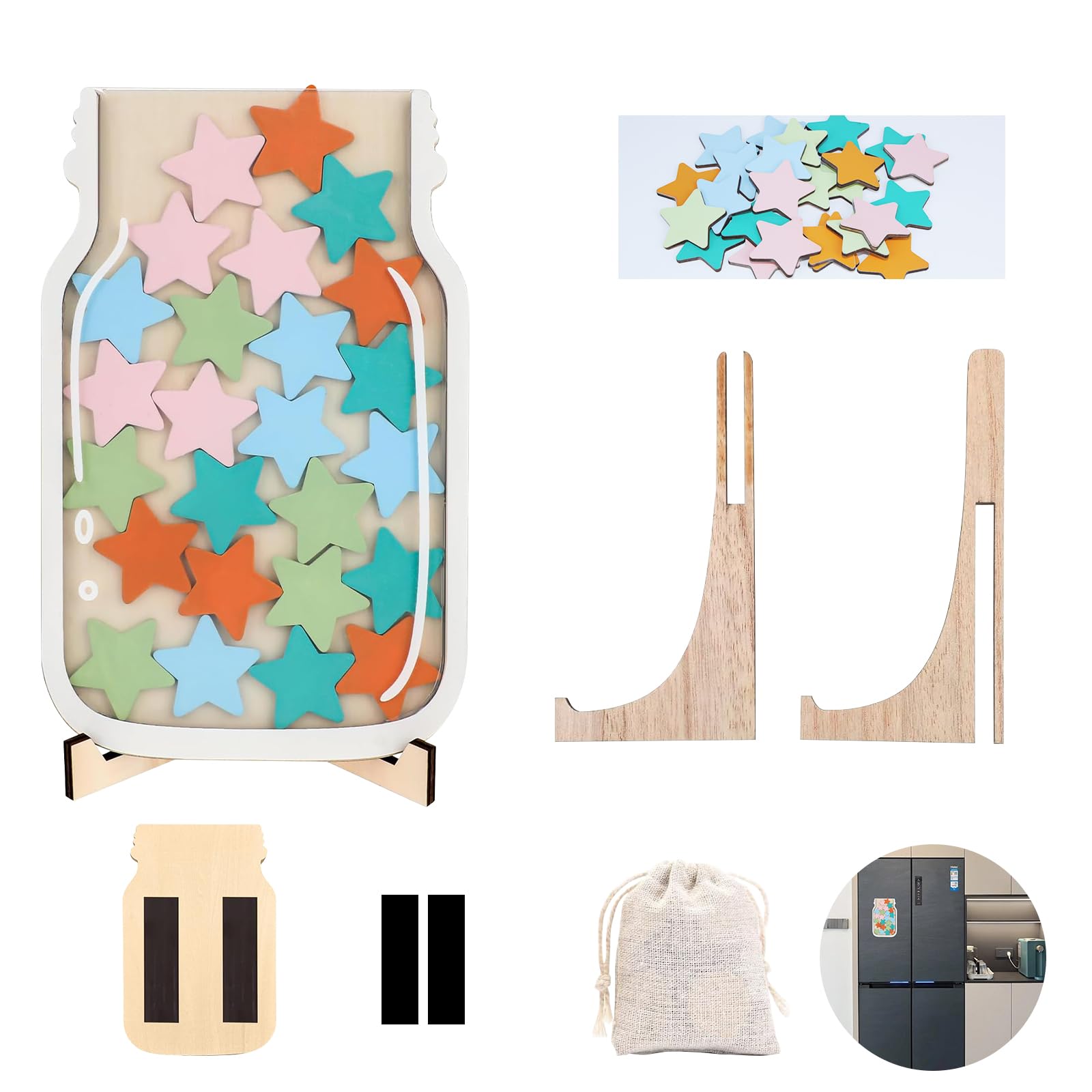 Reward jar reward jar magnetic,Smiley Face Reward Behavior Jar for Kids,Reward Jar With Stars,reward jars for children Motivate Good Behavior Reward Jar For Boys And Girls