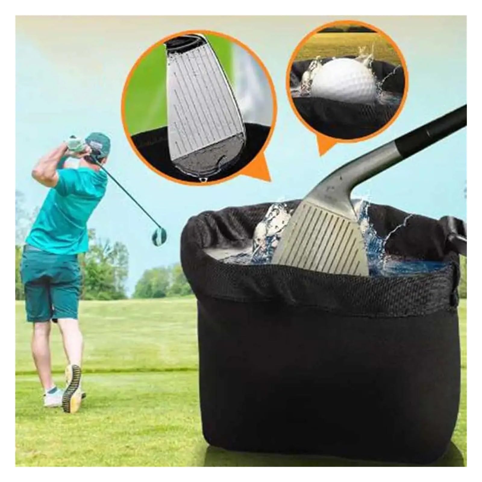 limpiador de palos de golf Bolsa de limpieza for palos golf/pelotas golf