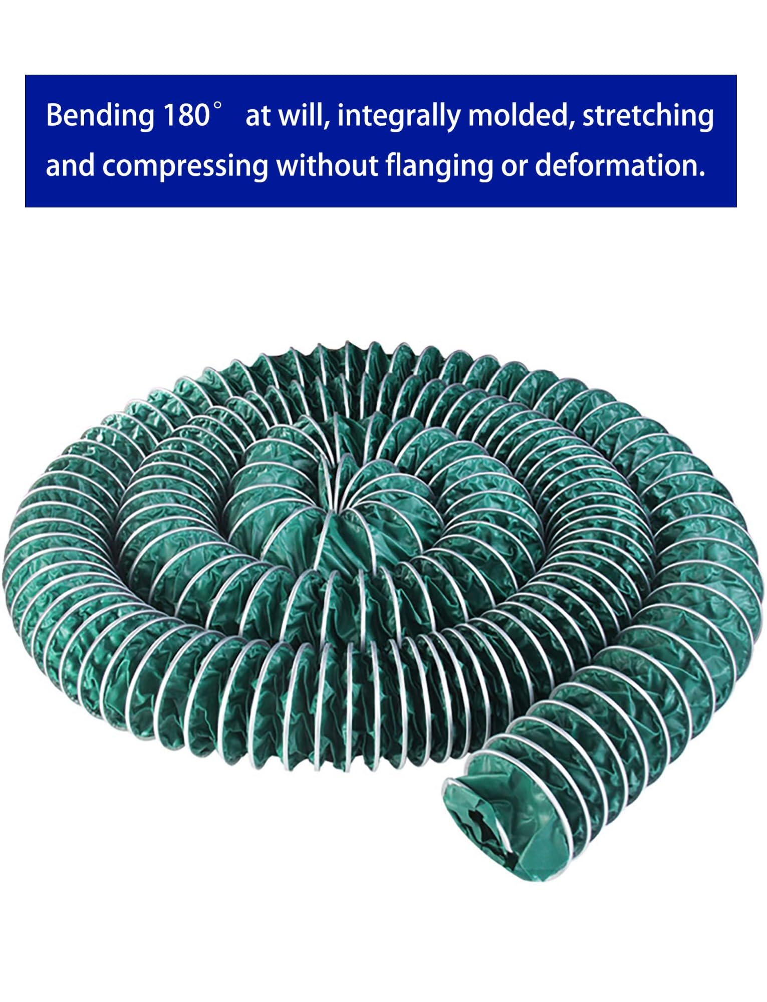 Manguera de conducto flexible ignífuga para ventilación y escape de alta temperatura en cocina, baño y taller