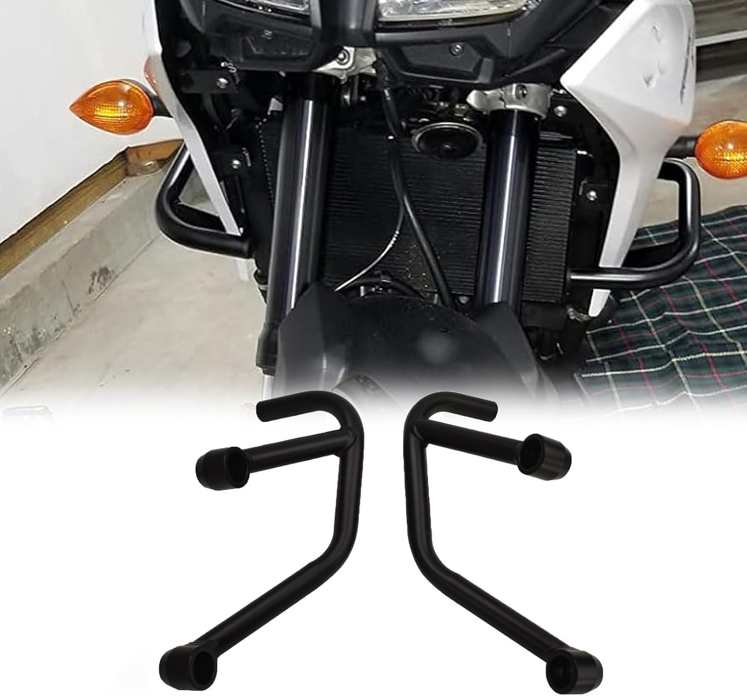 Motorcycle Crash Bar Accessories, Engine Guard Crash Bar Bumper Frame Falling Protector Compatible with Ya&ma&ha FZ-09 MT-09 FZ09 MT09 FZ MT 09 2015-2020