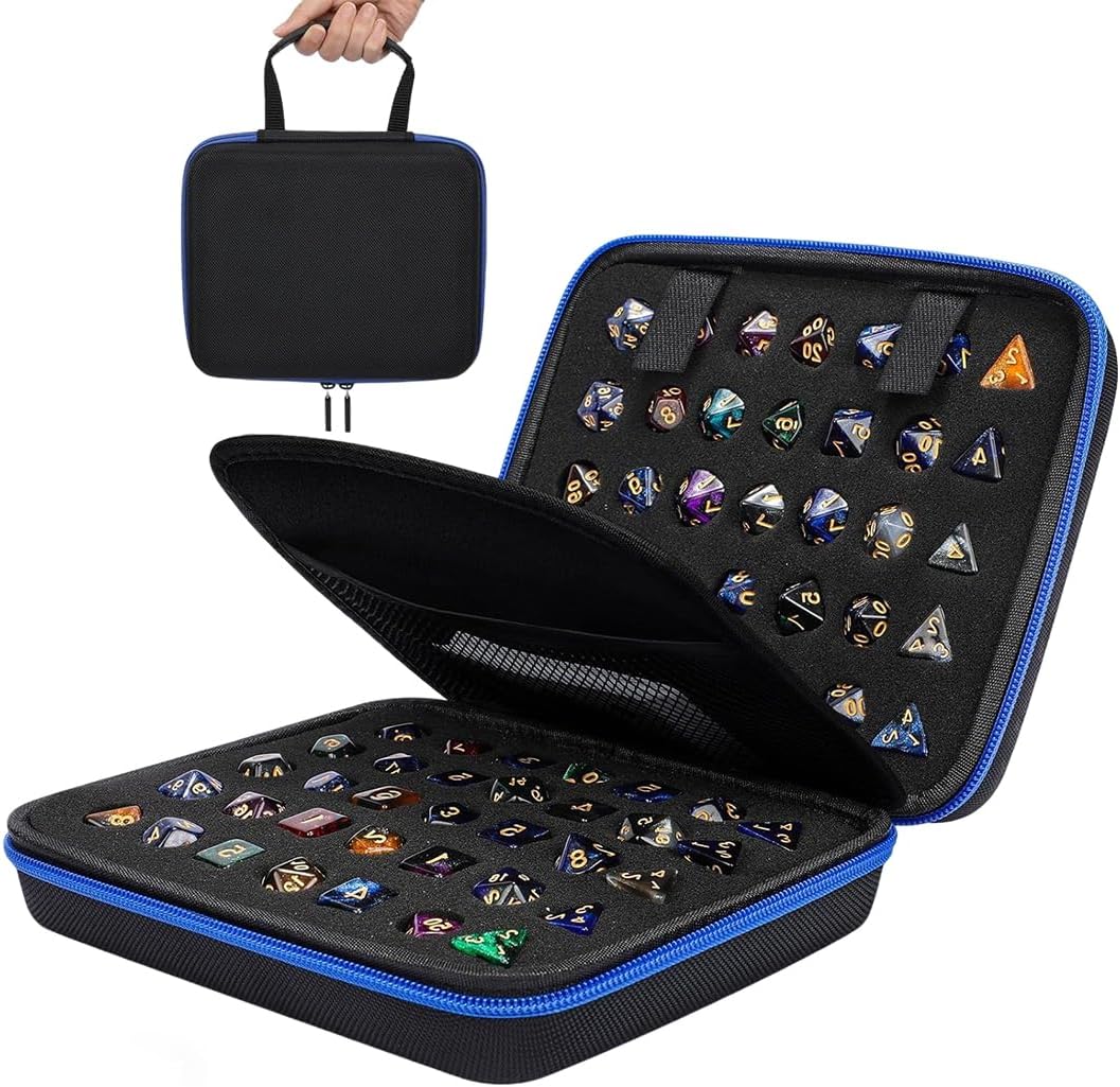 Dice Storage Case Cool Dice Case with Removable Slotted Tray for Storage Game Dices Container for Table Games(No dices)