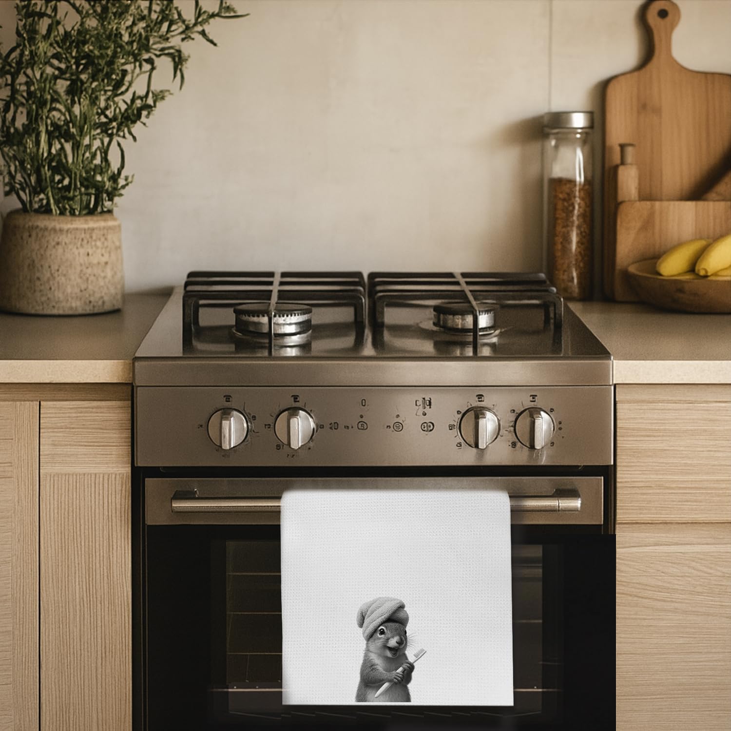 Funny Squirrel Bathroom Towel – Cute Animal Hand Towels for Bathroom Decor, Squirrel Lover Gifts for Women, Whimsical Dish Towels Tea Towels, 16x24 Inch - Image 7