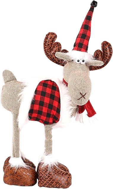 N&T NIETING Christmas Reindeer, 40cm Handmade Reindeer Christmas Decorations for Holiday Party Ornaments Xmas Gift