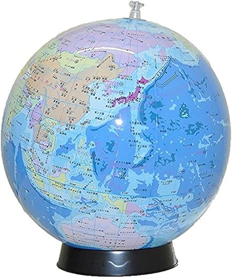 Amazon Co Jp 置き場所に困らない 日本語表記のビーチボール地球儀 球径30cm 台座 世界の国旗ポスター付 文房具 オフィス用品