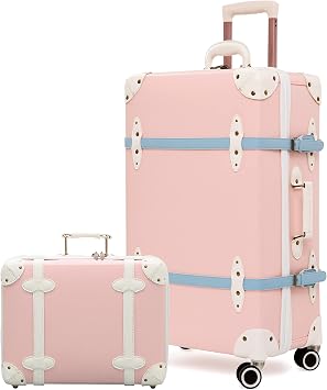 Amazon.com: NZBZ Juego de equipaje vintage de 2 piezas, maleta rígida  ligera con bloqueo TSA y 8 ruedas : Ropa, Zapatos y Joyería