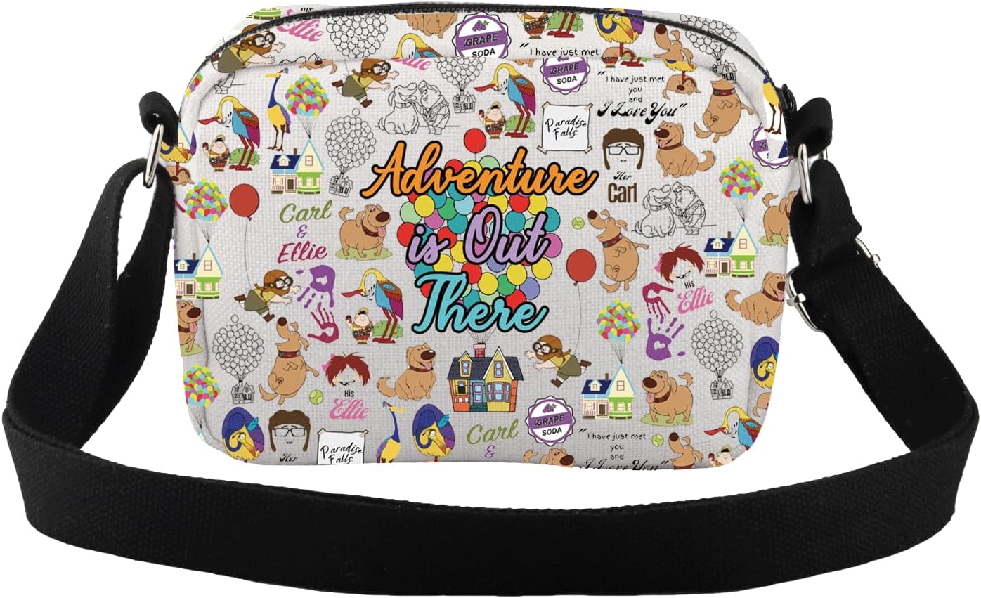 CMNIM UP Merch Adventure Is Out There Crossbody Bag UP Inspired Movie Gift for Fan Carl and Ellie Travel Shoulder Bag image 5