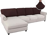 Vista 539 de H.VERSAILTEX 2025 New Sectional Couch Covers 8 Pieces Stretch Sofa Covers for Sectional Sofa Set Separate L Shaped Couch Cover for Both Left/Right