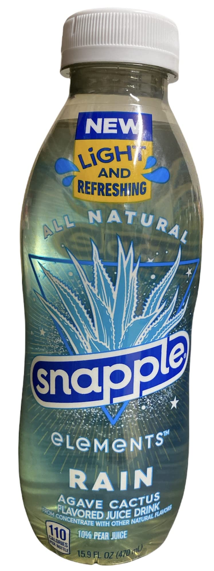 Snapple Elements Rain Agave Cactus Juice Drink, 15.9 Fl Oz Recycled
