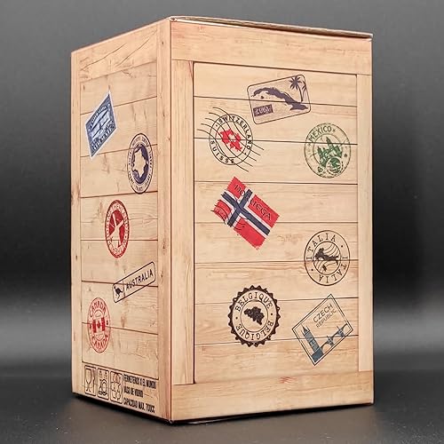 Miniatura 4 de Vaso Fernet con forma de botella cortada en caja decorativa, capacidad de 23.6 fl oz, 700 cc, incluye posavasos