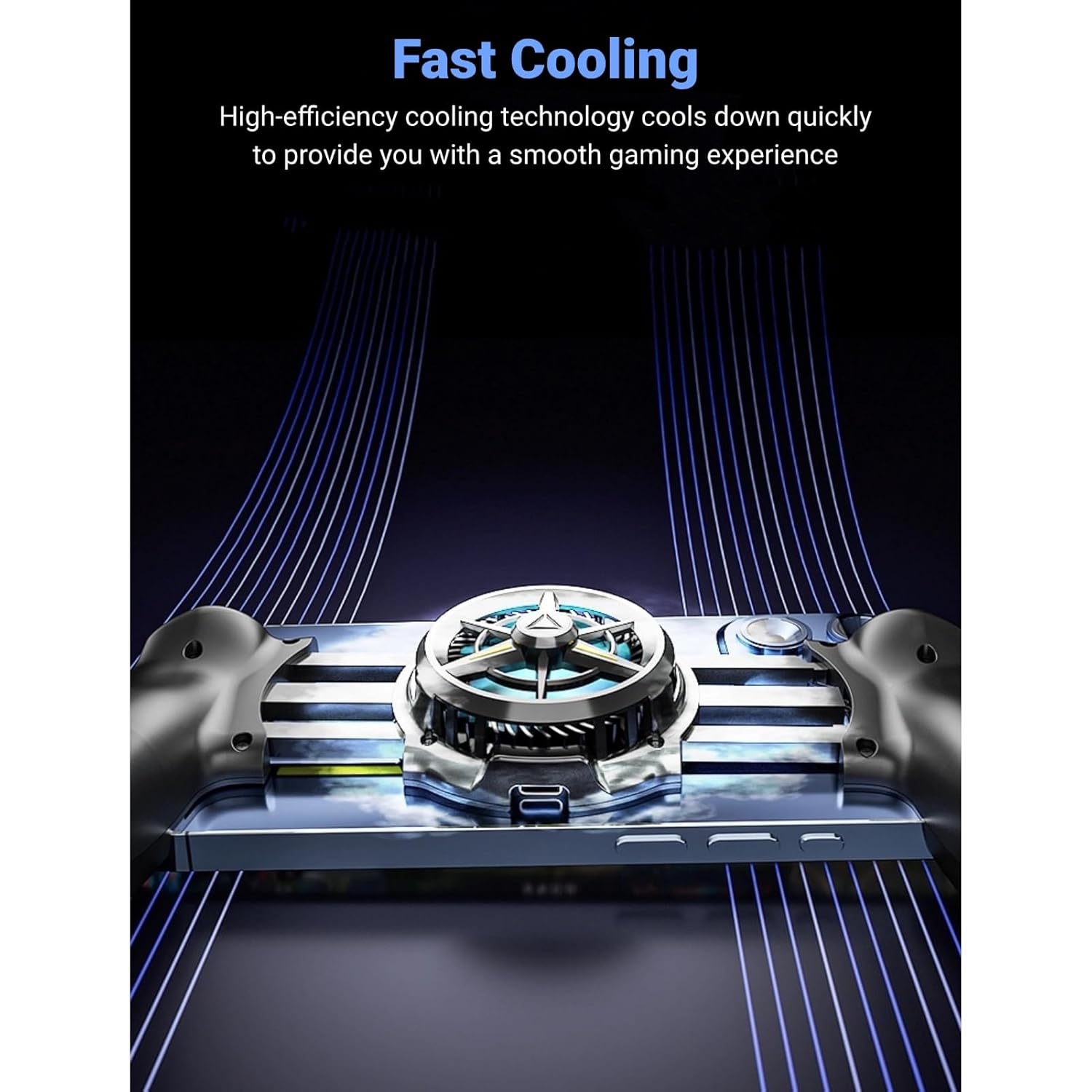 Visual of fast cooling technology in action on a smartphone