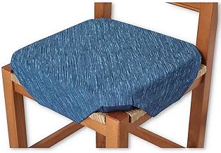 Charme Cuscino Sedia Alette in Tessuto Jacquard Alta qualità. Copri Sedia Imbottito per Cucina. Made in Italy - Blu