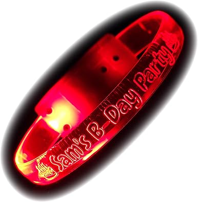 Custom Wristbands | Flashing light up for your Birthday Party | Light up Bracelet | Birthday Party | Wrist Bands | Custom Bracelets