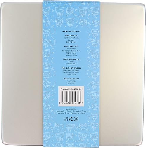 Miniatura 3 de PME Sartenes cuadrados para tartas de 6, 8, 10 pulgadas x 4 pulgadas de profundidad, juego de 3, plateado (SQRB68104)