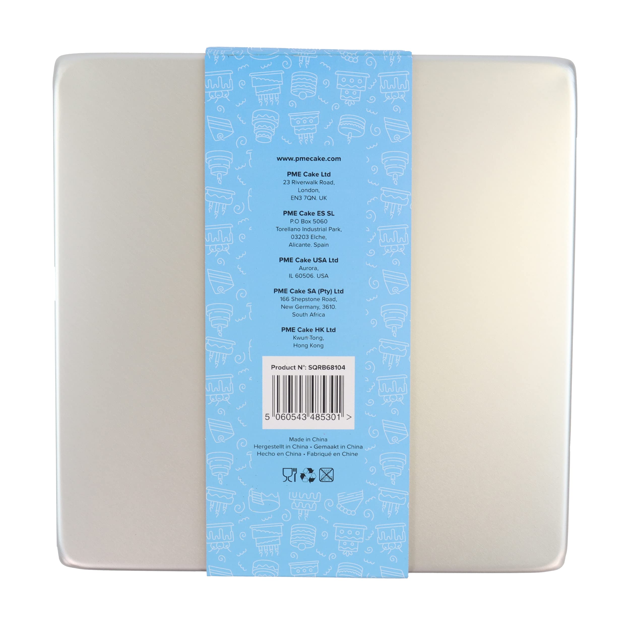 PME - Moules à Gâteaux Carrés 15, 20, 25 cm x 10 cm de Profondeur, Lot de 3 SQRB68104