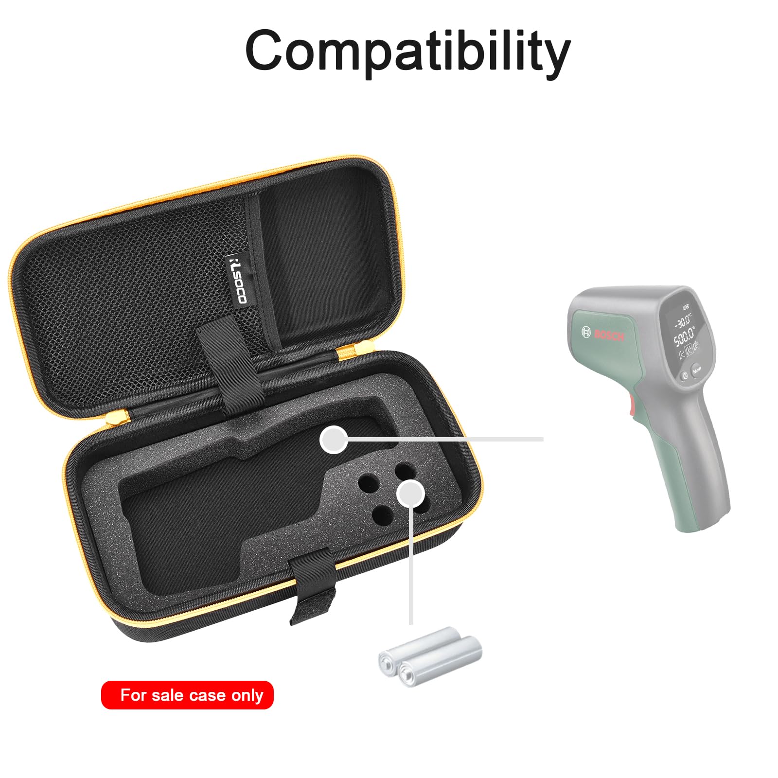 RLSOCO Tasche für Bosch UniversalTemp Infrared Thermometer/AdvancedTemp Infrared Thermometer/Infrarotthermometer UniversalTemp (Nur Tasche)