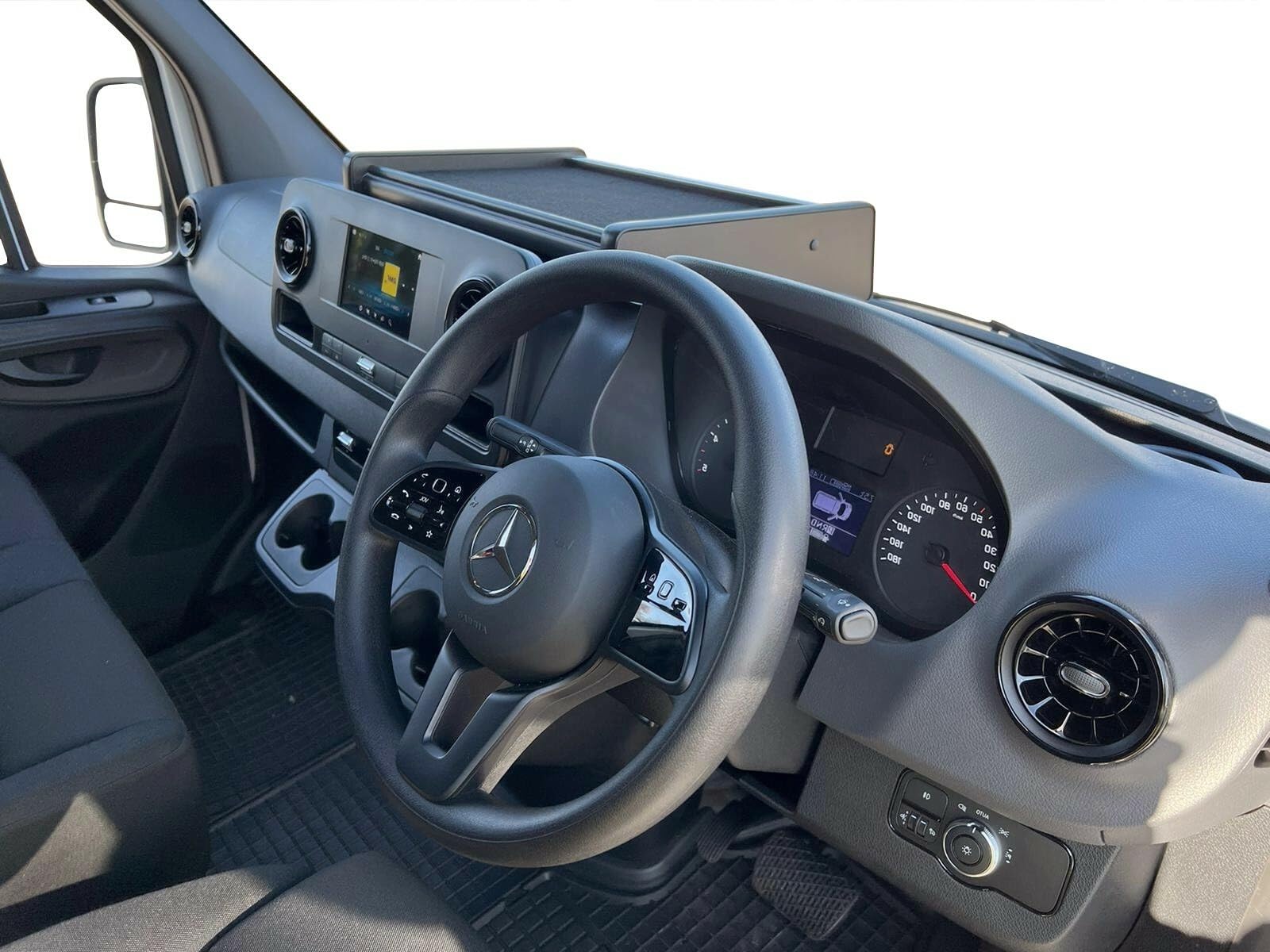 Armaturenbrett-Organizer-Ablage für Mercedes Sprinter 2018–2026 – Rutschfestes Cockpit-Aufbewahrungsregal – Halter für Telefon, Dokumente und Zubehör