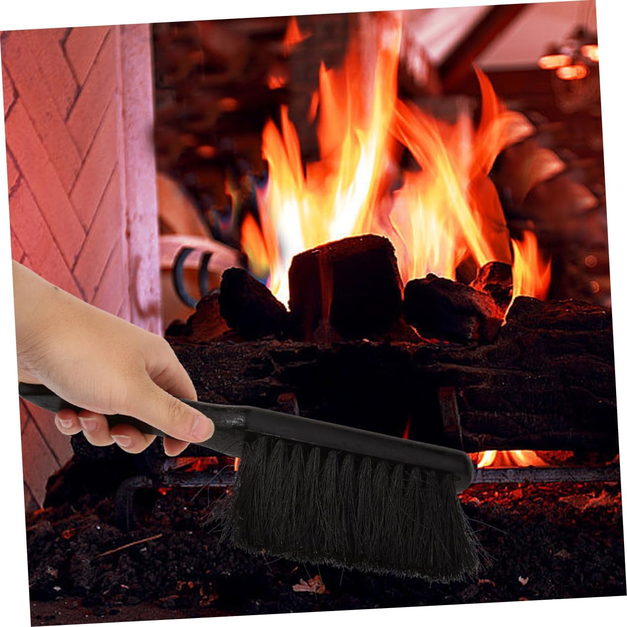 4pcs Fireplace Cleaning Brush with Soft Bristles for Use Durable Tools for Cleaning Fireplaces Stoves and More