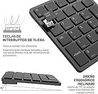 Vista 4 de havit Teclado Numérico Bluetooth Inalámbrico Teclado Numérico Portátil Mini de 26 Teclas para Contabilidad Financiera, Recargable, para Windows