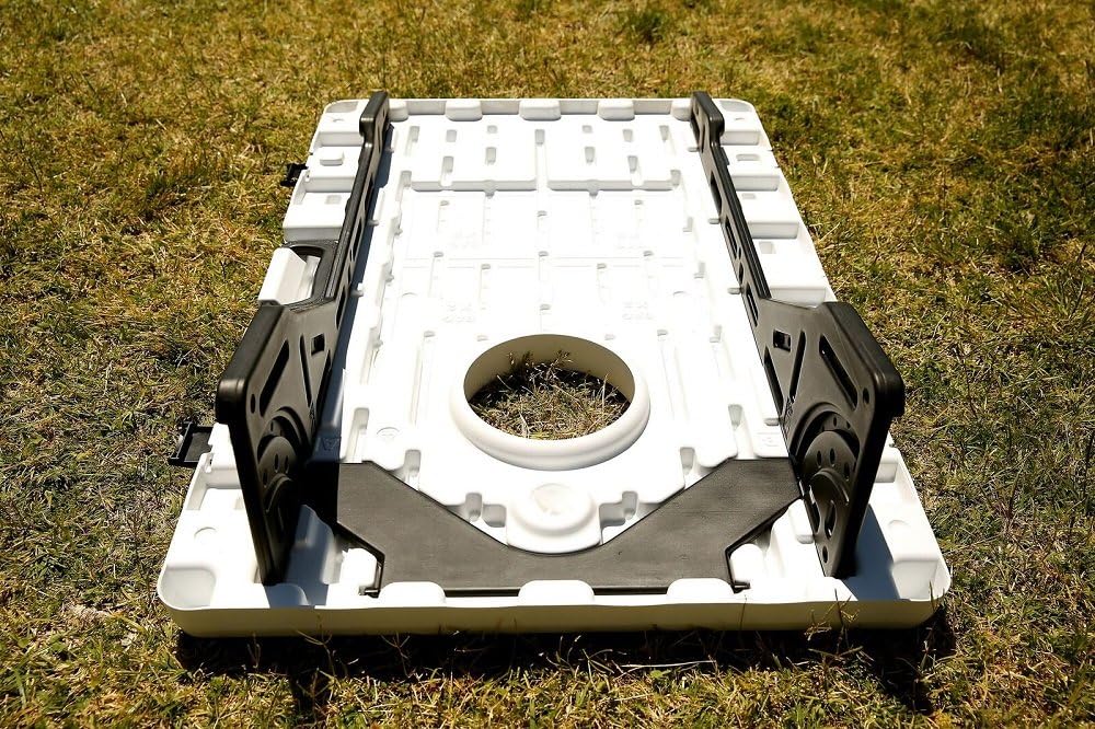 Driveway Games EZ Carry Portable All-Weather Cornhole Set Travel Corn Toss Boards & Regulation Bean Bags : Sports & Outdoors