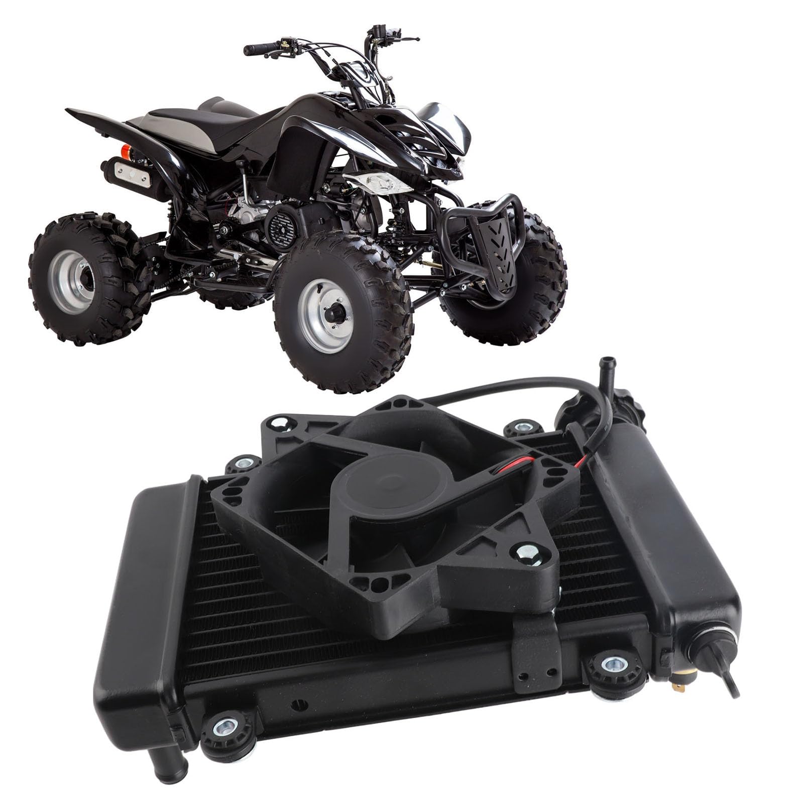 Ventilador de radiador enfriado por agua 2 Pin 270 mm para 150cc 250cc Quad ATV Buggy UTV