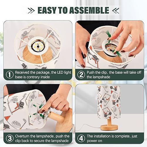 Miniatura 4 de Lámparas de escritorio mini lámparas decoración club de golf coche deporte bandera bola lámpara de mesa para estudio baño lampara de Noche para