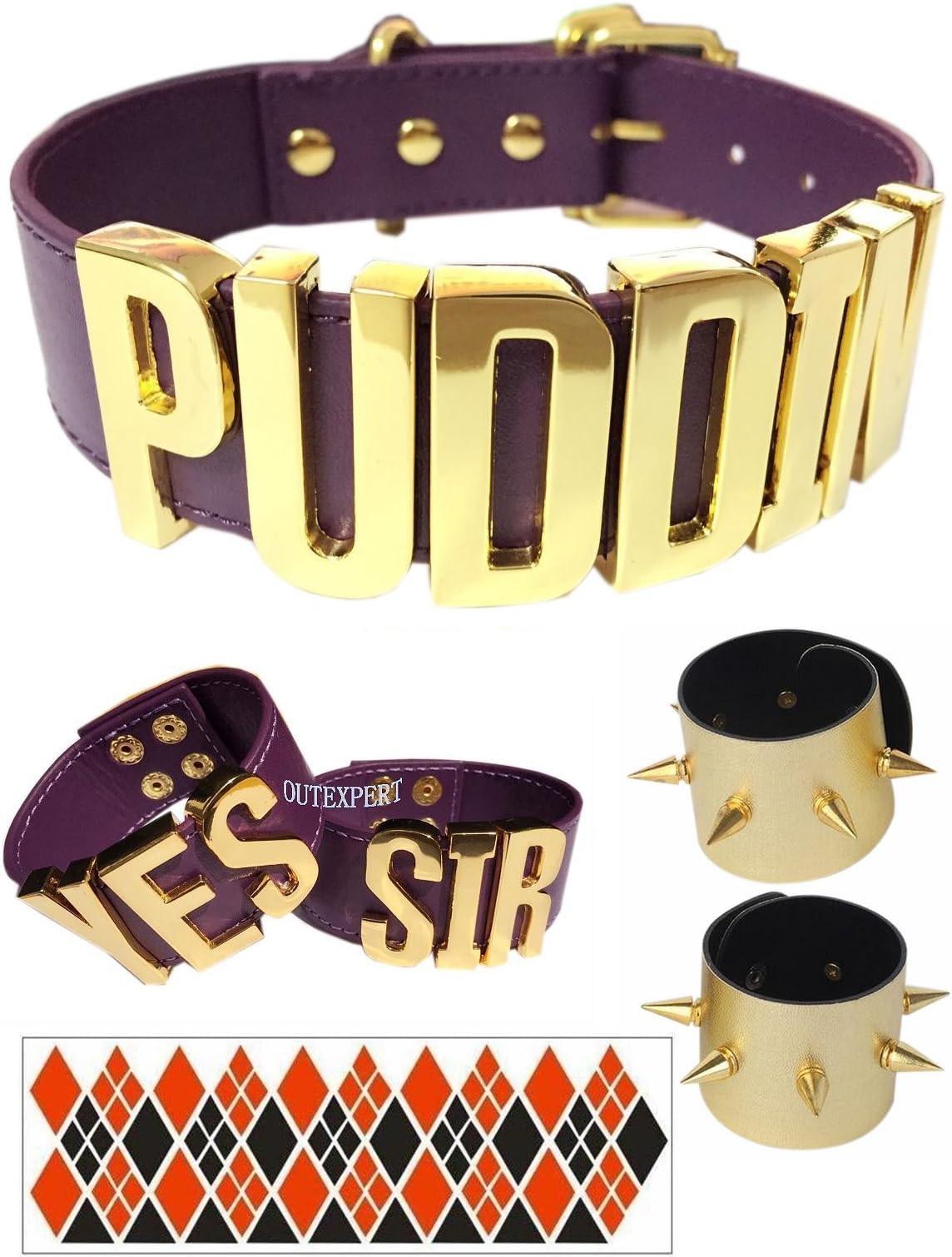 OUTEXPERT Fashion Neck Collar With Arm Tattoo Set